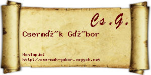 Csermák Gábor névjegykártya