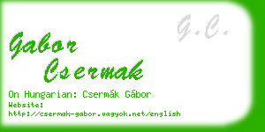 gabor csermak business card
